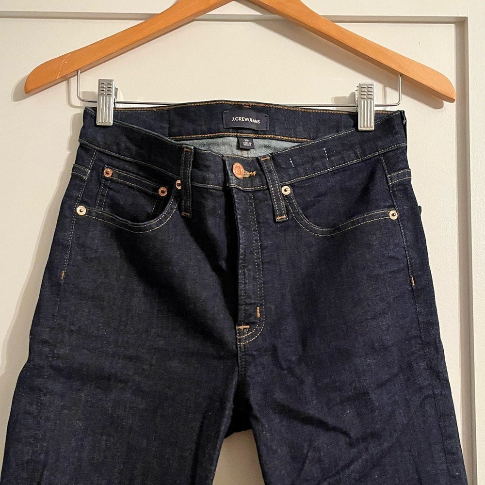 J. Crew 9” High-Rise Toothpick Jean in Classic Rinse, size 28